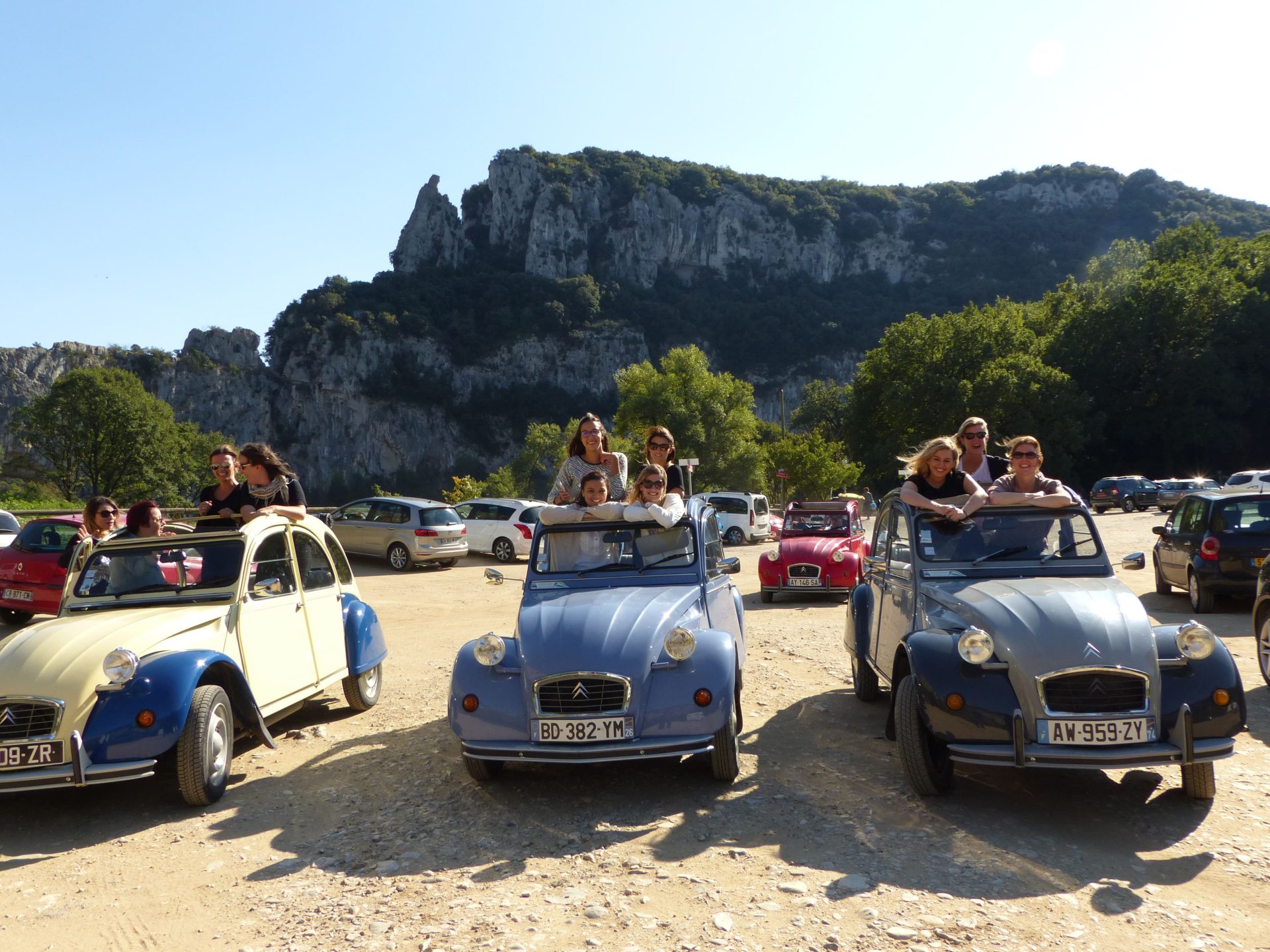 rallye 2CV séminaire en Ardèche